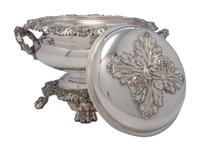 A Silverplate Lidded Vegetable Dish