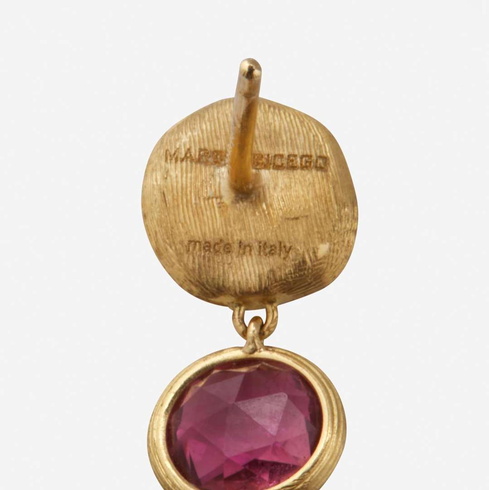 A Collection of Gold and Gemstone Earrings including those by Marco Bicego