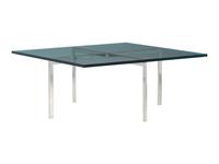 A Knoll Studio Glass and Metal Coffee Table