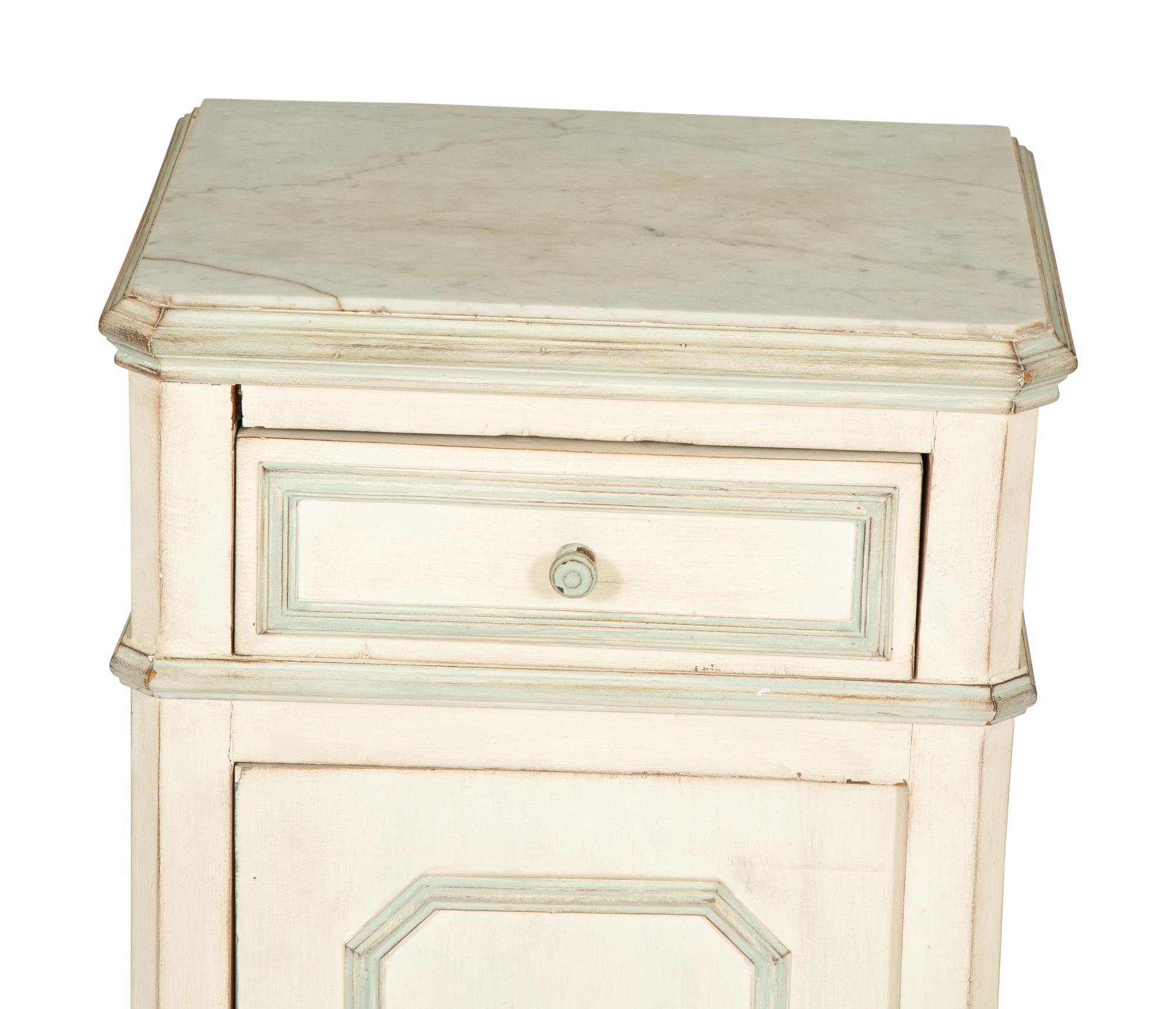 A Pair of Painted Nightstands