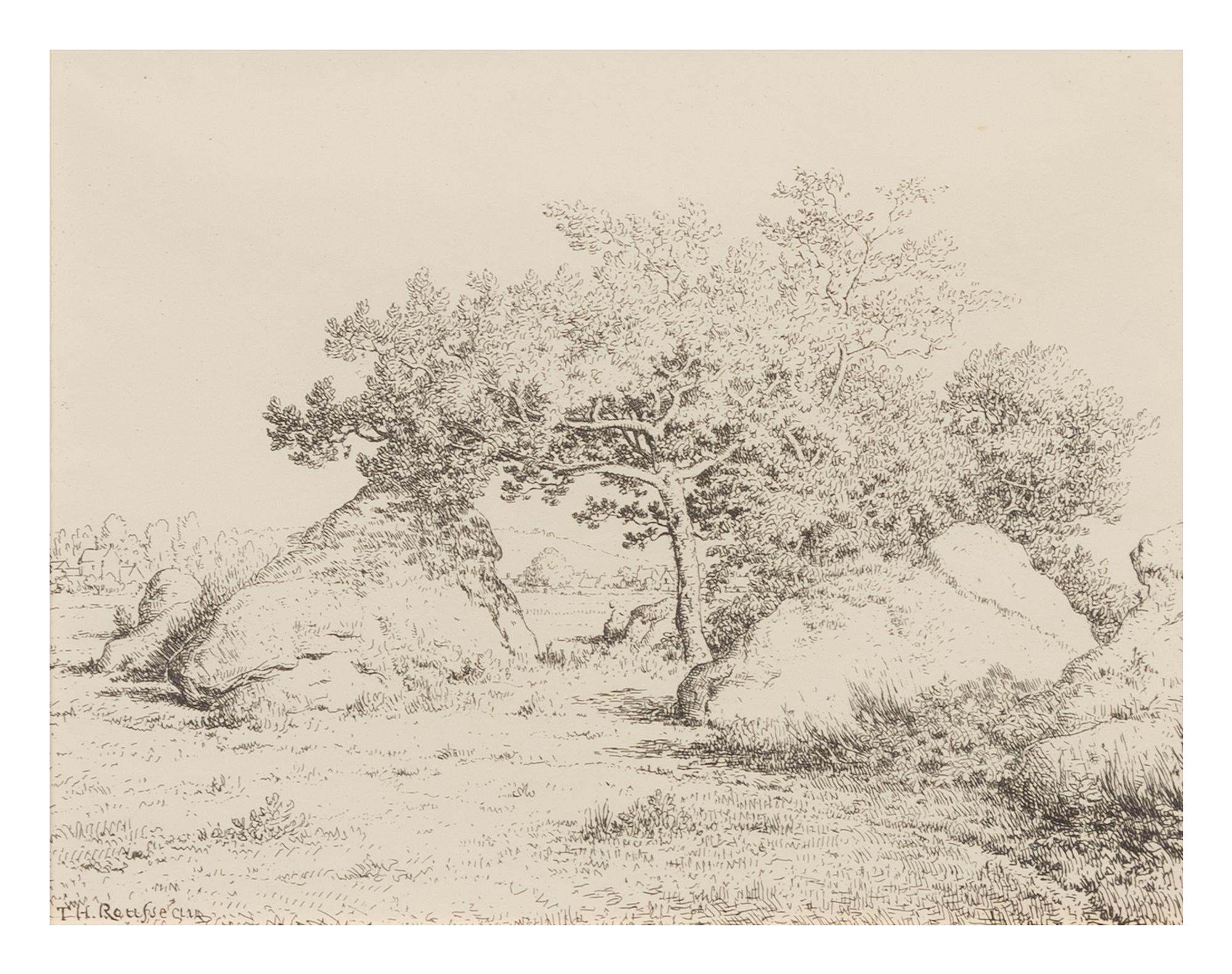 Theodore Rousseau, (French, 1812-1867), Le cerisier de la plante a Biau, 1862