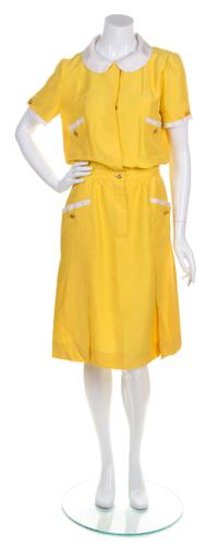 A Chanel Yellow Silk Dress,