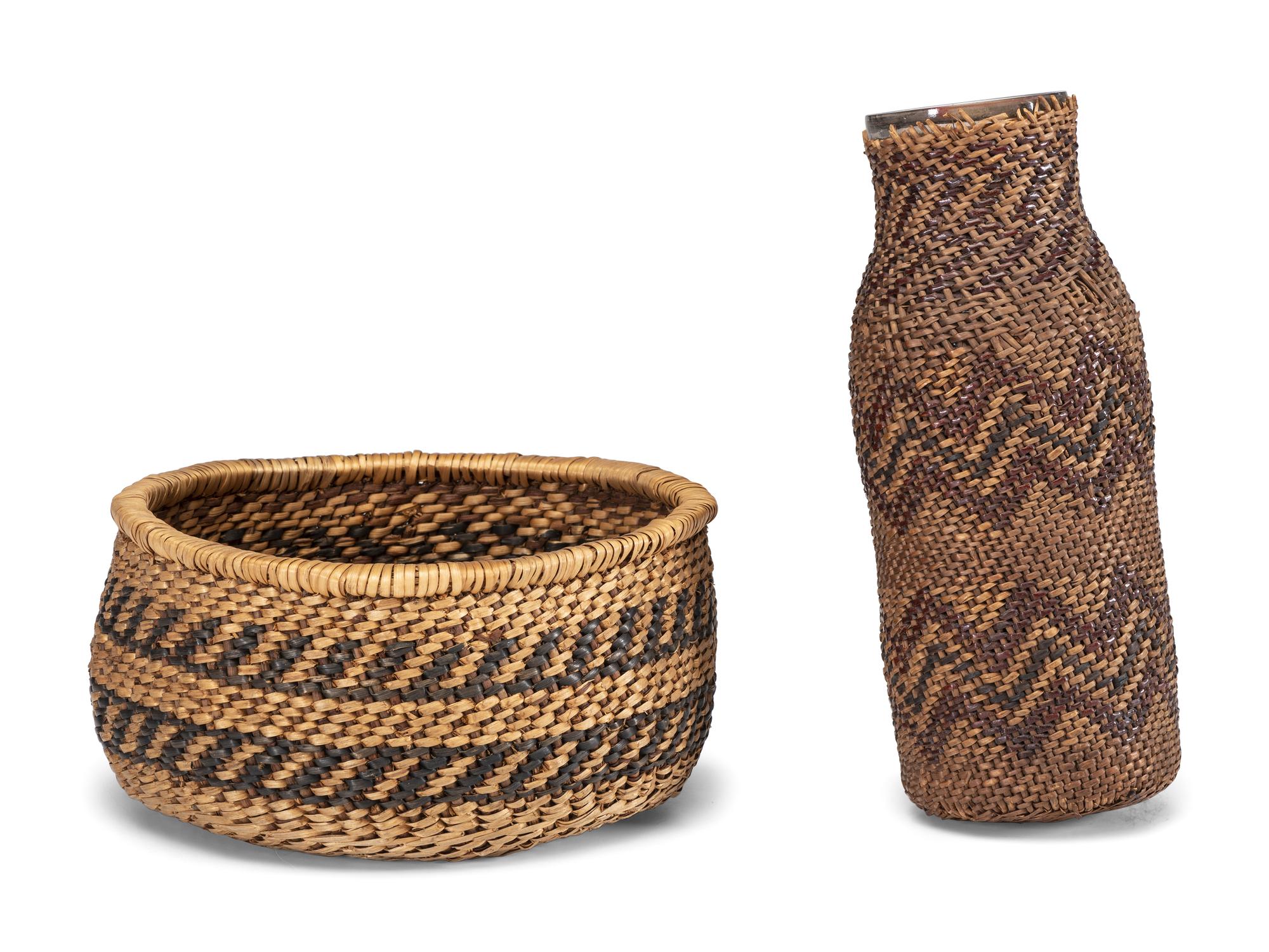 Havasupai Basketry Covered Bottle, PLUS