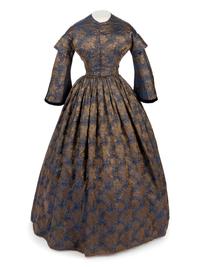Iridescent Silk Jacquard Evening Dress, 1850s