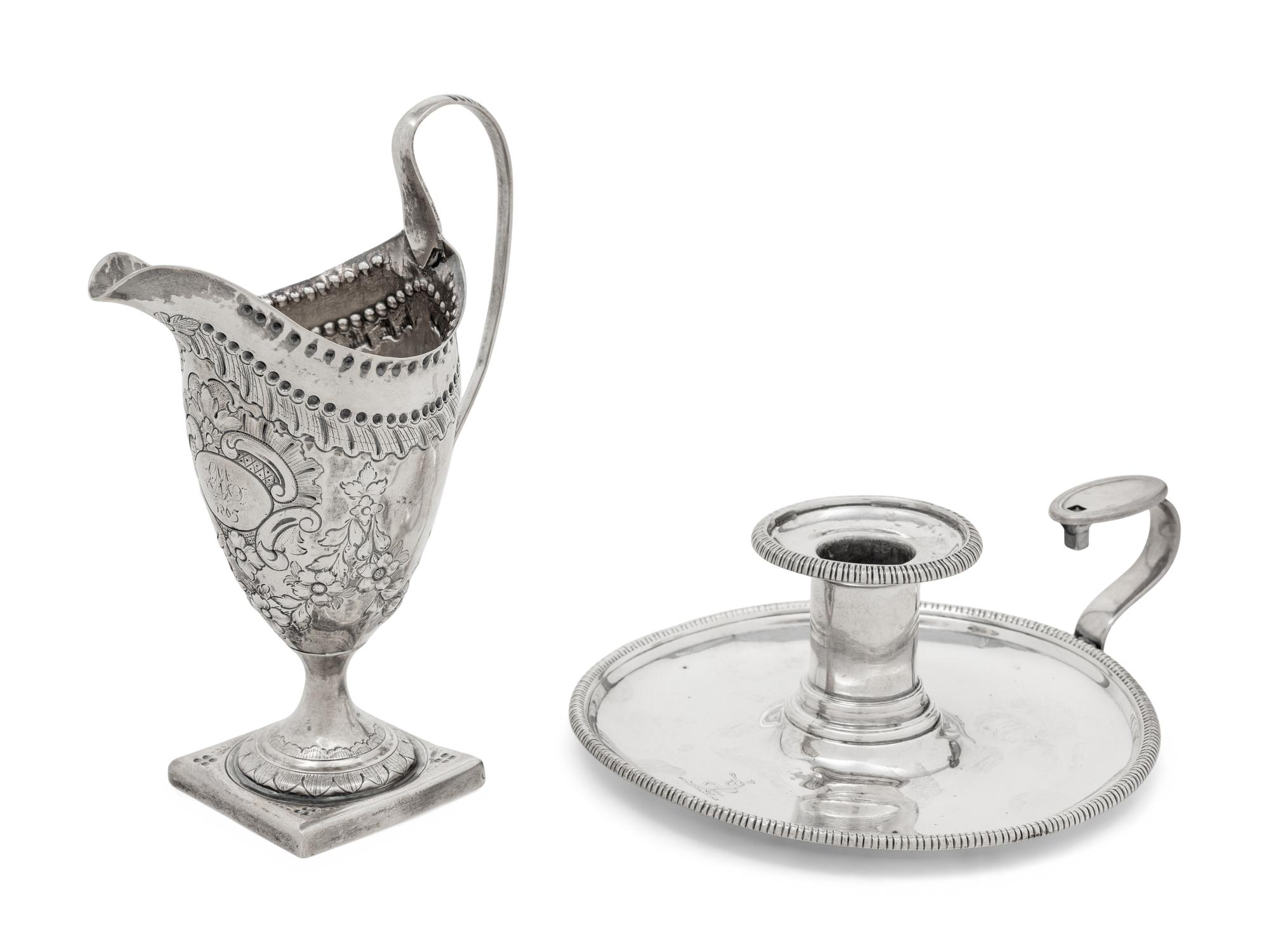 Two English Silver Table Articles