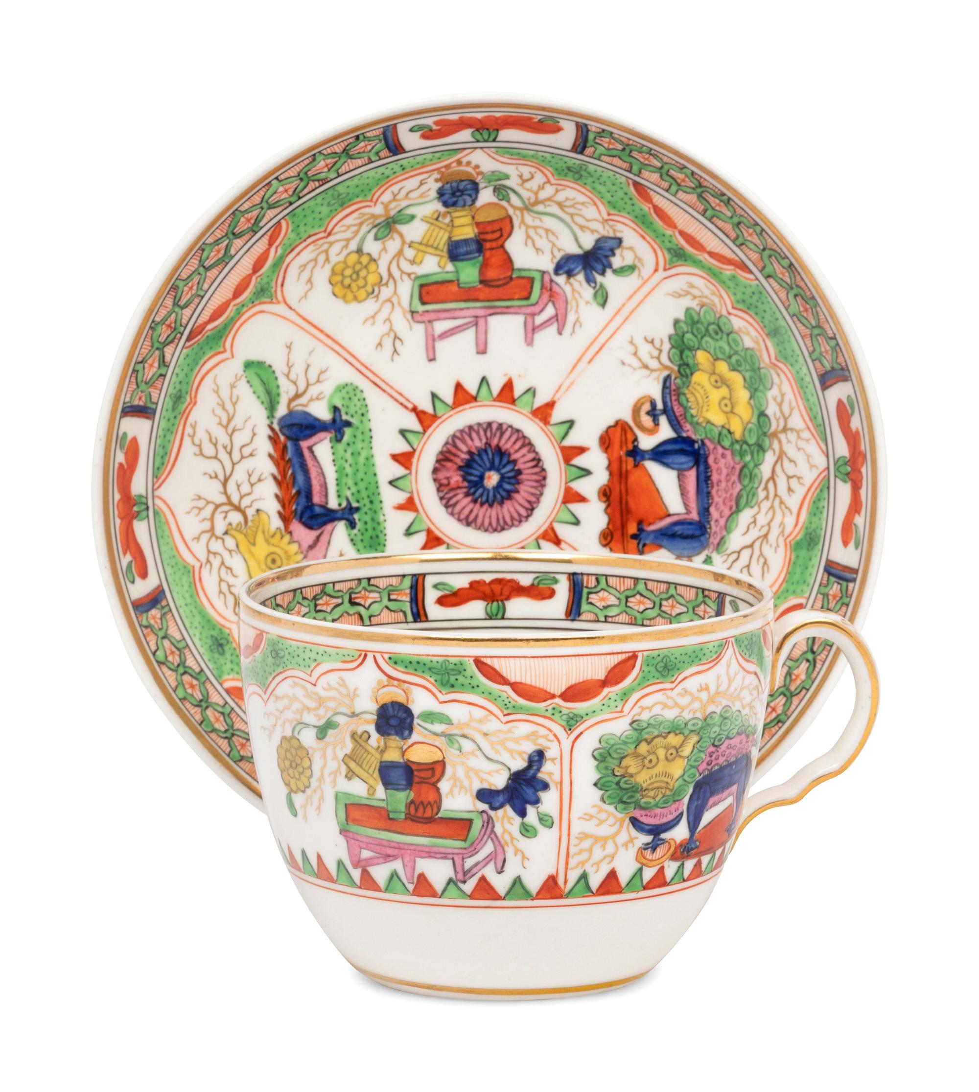 A Chamberlain's Worcester Bengal Tiger Porcelain Service