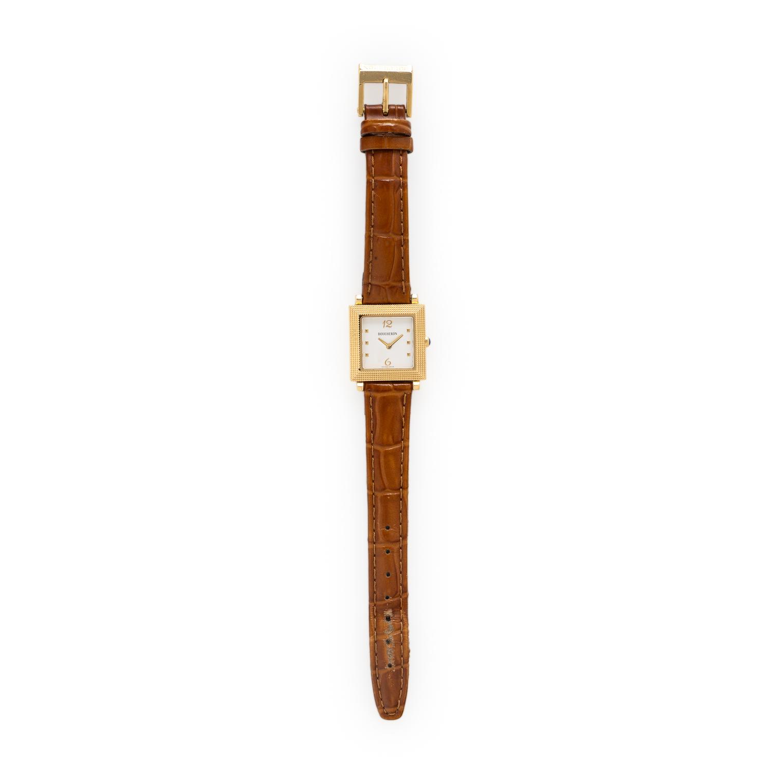 Boucheron, 18K Yellow Gold 'Carrée' Watch