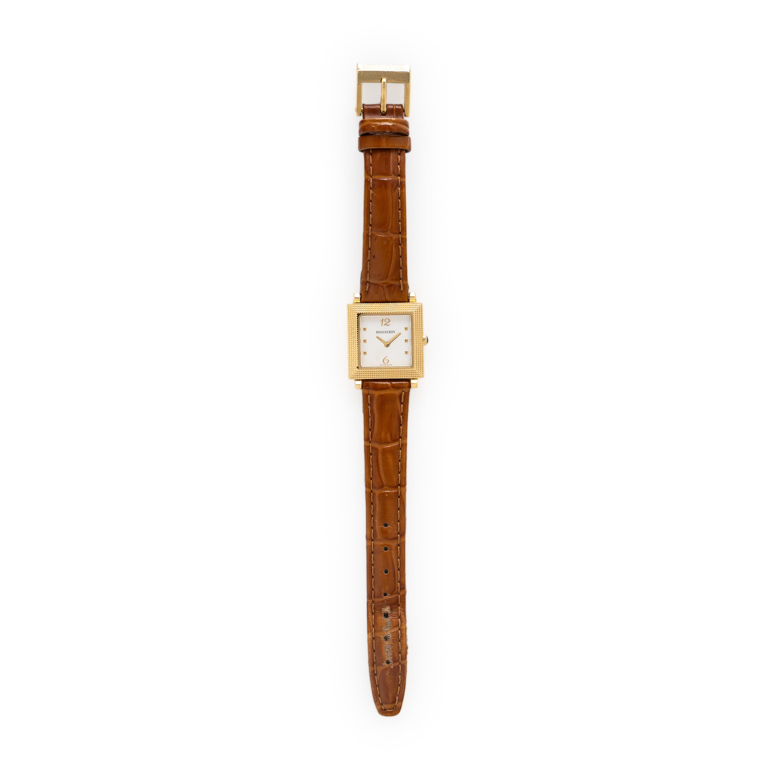Boucheron, 18K Yellow Gold 'Carrée' Watch