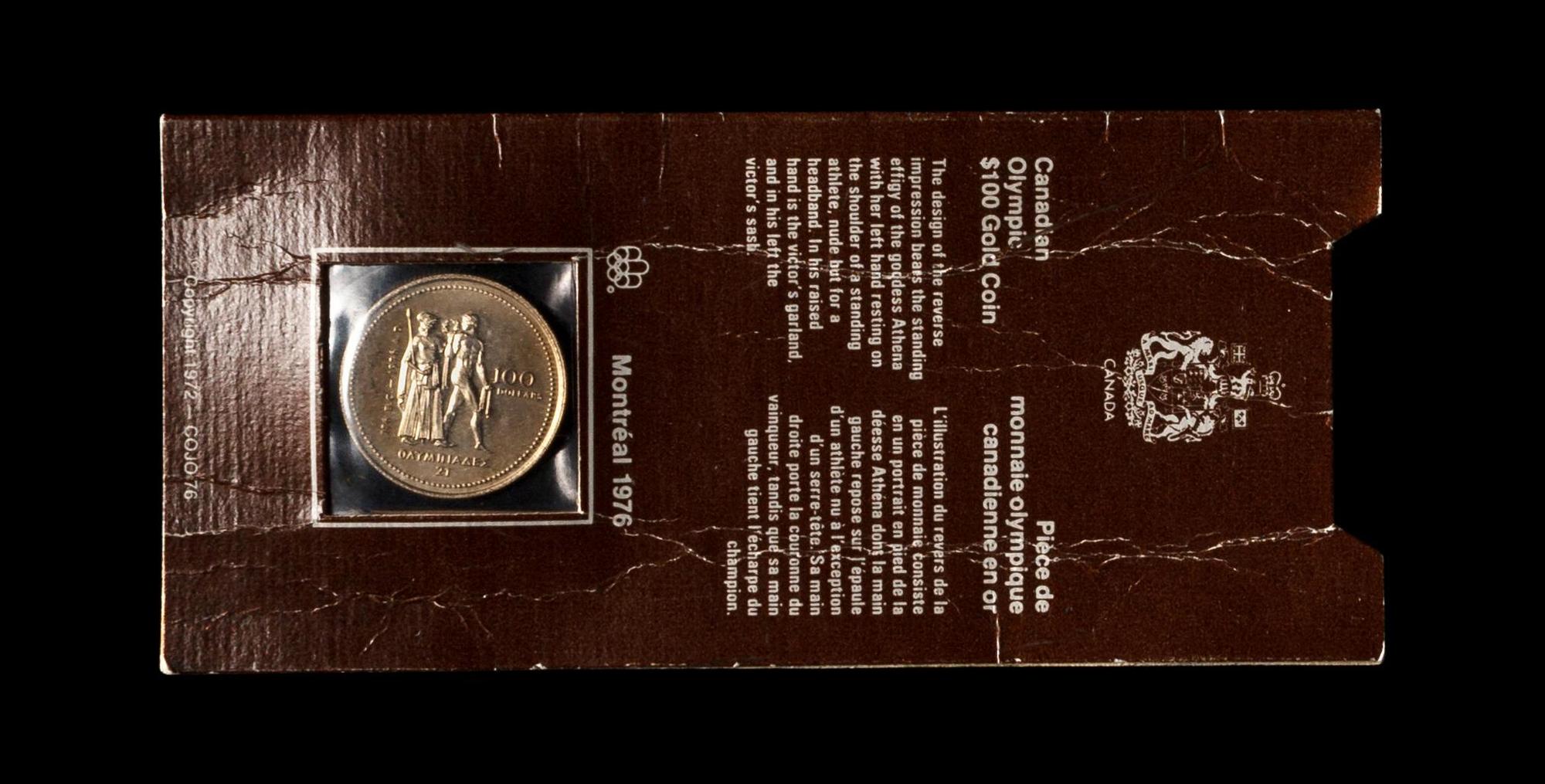 [CANADA] A 1976 Montreal Summer Olympiad Commemorative $100 Gold Coin
