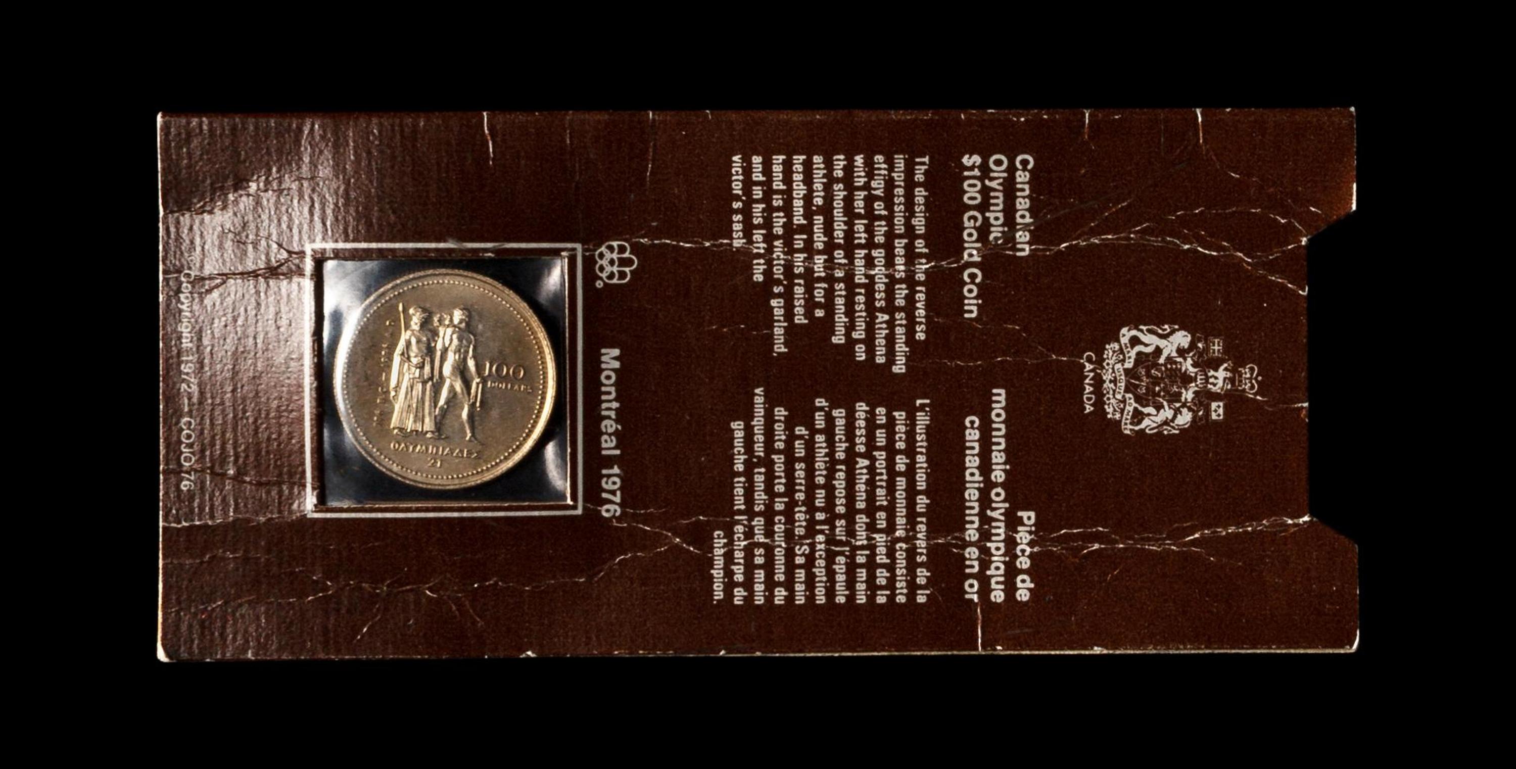 [CANADA] A 1976 Montreal Summer Olympiad Commemorative $100 Gold Coin