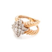 BICOLOR GOLD AND DIAMOND RING