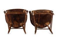 A Set of Six Country Grain-Painted Firehouse Windsor Armchairs