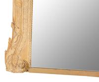 A Large Louis XVI Style Carved Stripped Pine Mirror