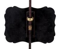 A Pair of Regency Black Lacquered and Chinoiserie Decorated Pole Screens