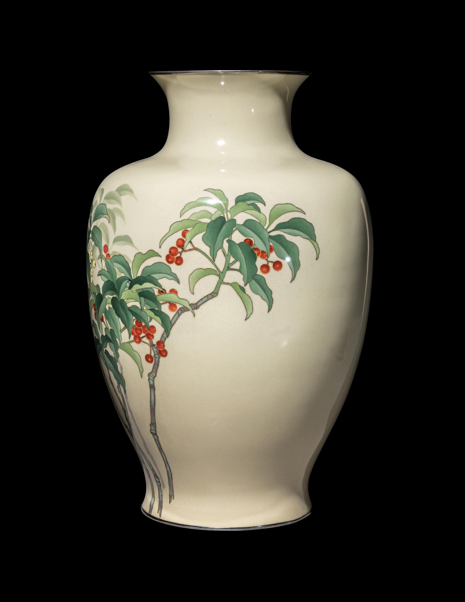 A Japanese Light Yellow Ground Cloisonn é Jar