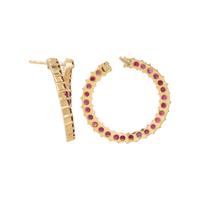 SYNTHETIC RUBY EARRINGS
