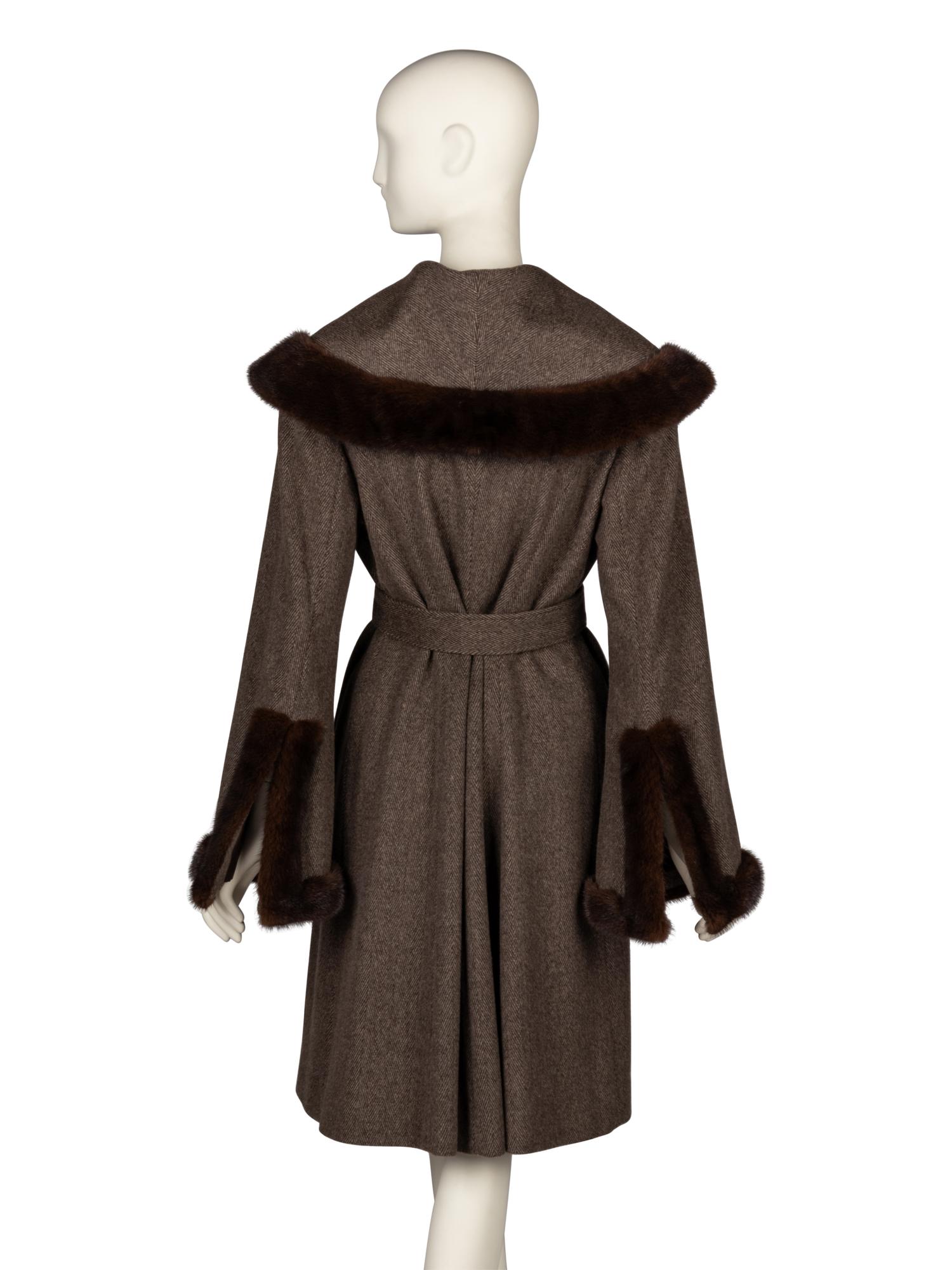 Loro Piana, Cashmere Coat with Mink Trim
