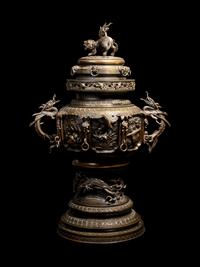 A Large and Finely Cast Bronze Incense Burner