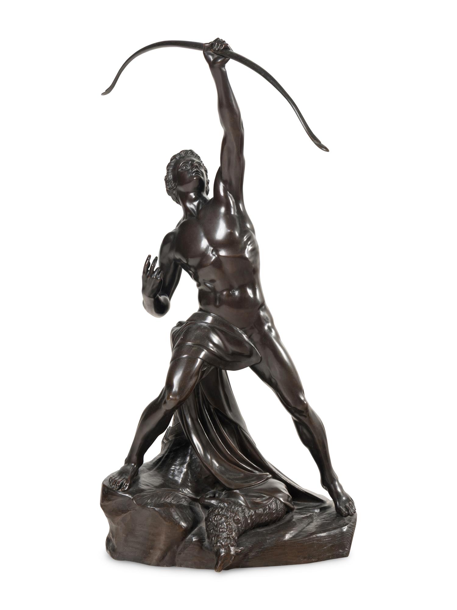 A Coalbrookdale Bronze Figure of The Eagle Slayer