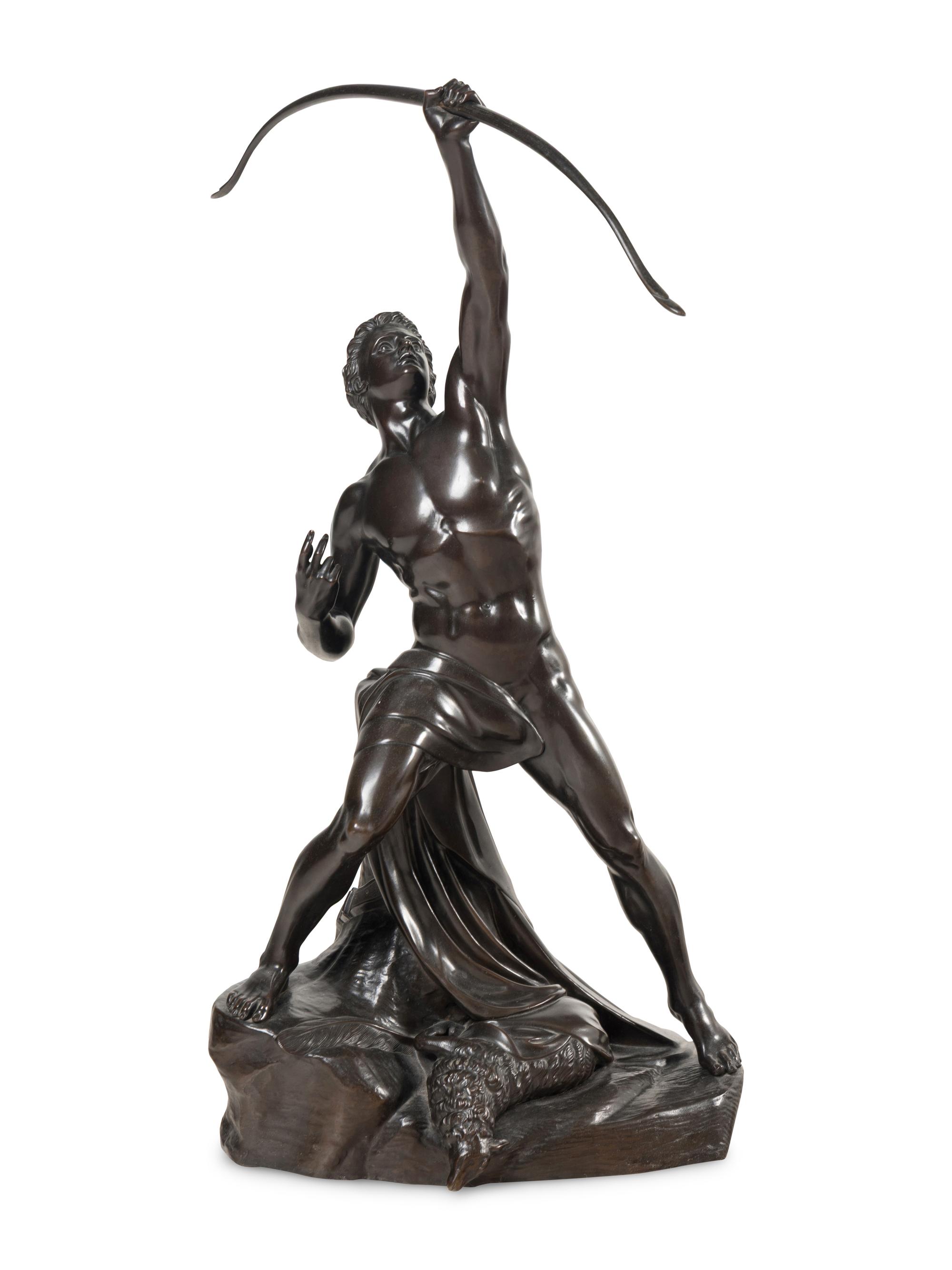 A Coalbrookdale Bronze Figure of The Eagle Slayer