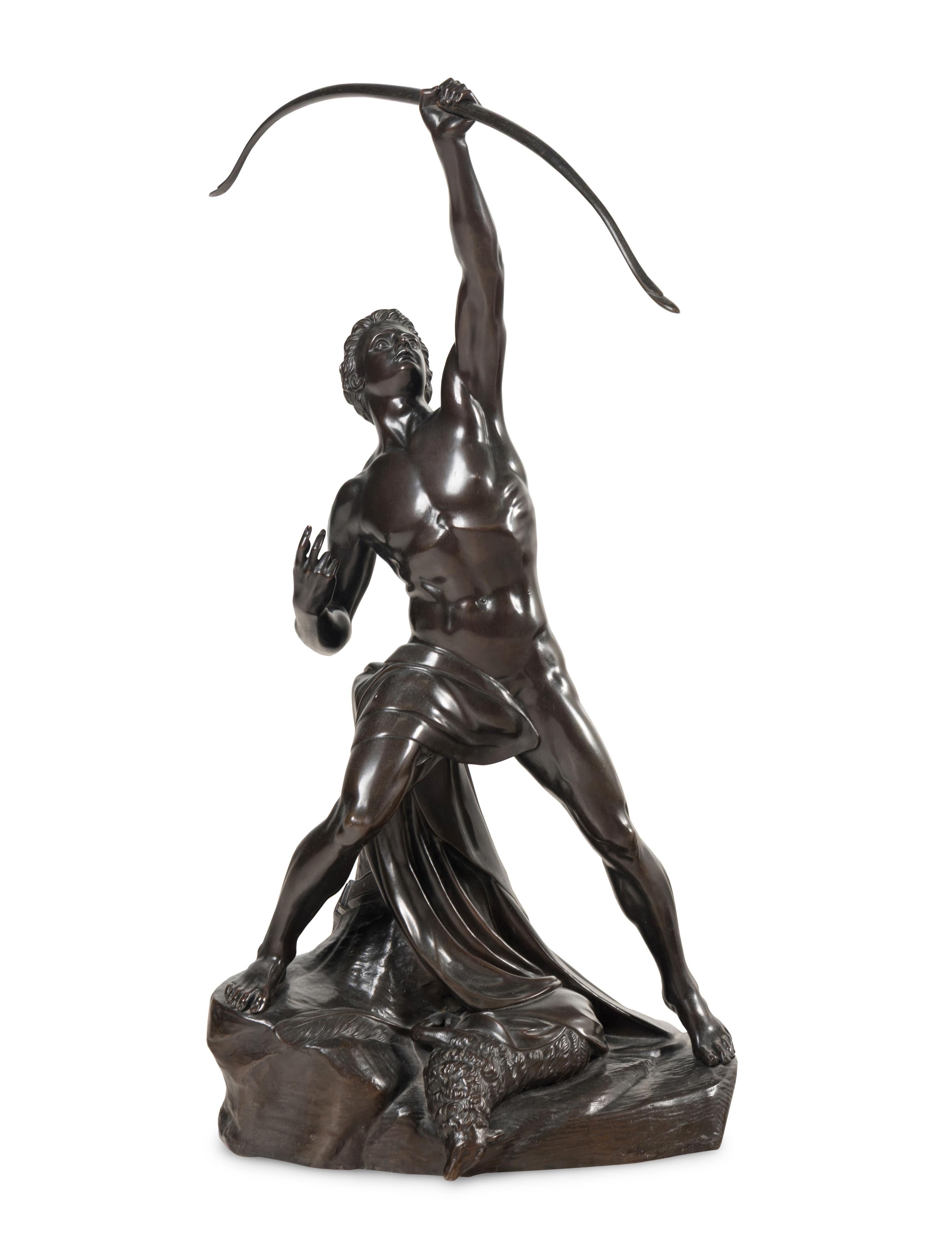 A Coalbrookdale Bronze Figure of The Eagle Slayer