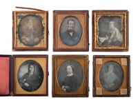 [EARLY PHOTOGRAPHY]. 37 sixth plate daguerreotypes of men and women.