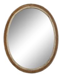 A Gustavian Style Painted and Parcel Gilt Oval Mirror