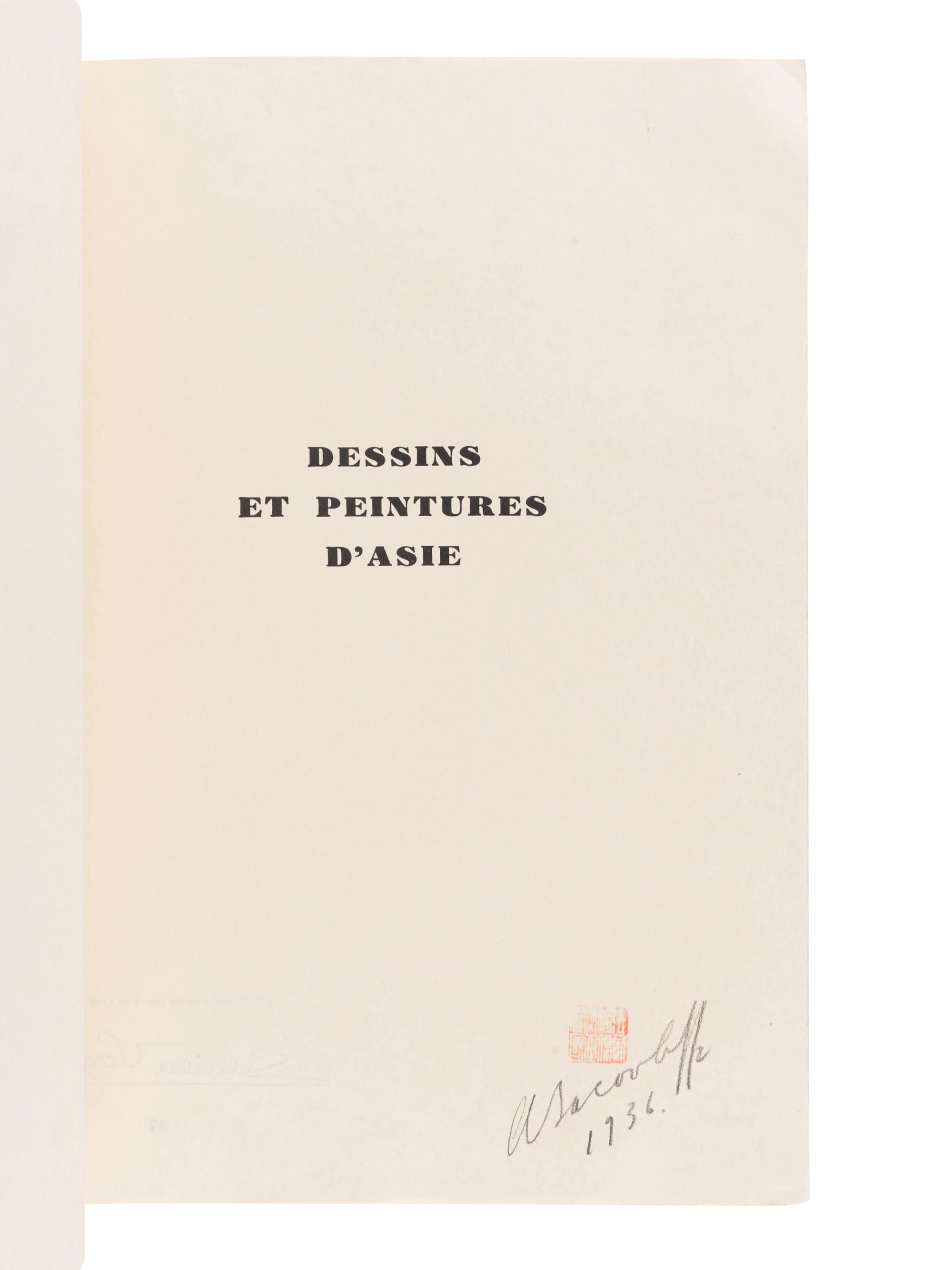 IACOVLEFF, Alexandre (1887-1938). Dessins et Peintures d'Asie. Exécutés au Cours de l'Expedition Citroën Centre-Asie . Paris: Jules Meynial, 1934.