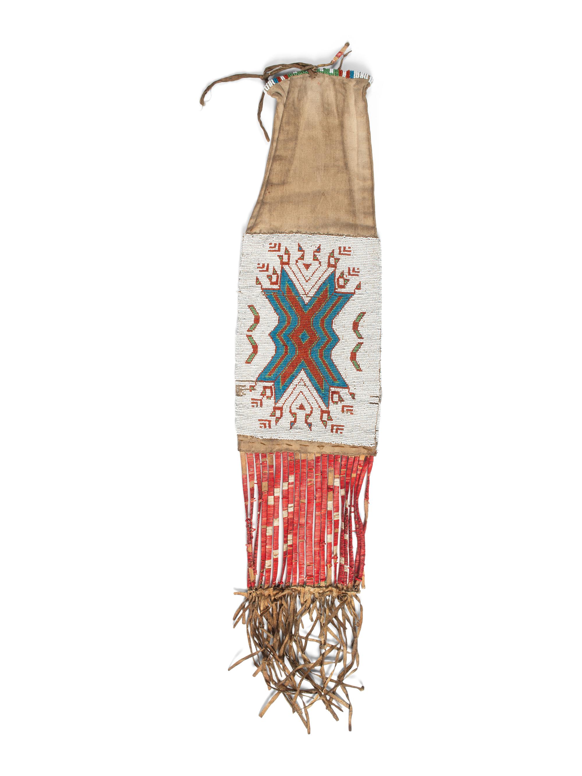 Eastern Sioux Loom Beaded Tobacco Bag