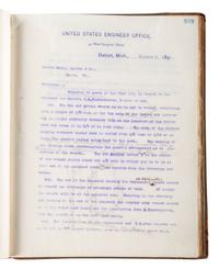 [ENGINEERING] -- [CIVIL WAR]. Group of 3 letterpress copybooks containing ca 1885-1895 correspondence of US Army officer and engineer Orlando Metcalf Poe (1832-1895).