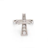 FRENCH, WHITE GOLD AND DIAMOND RING