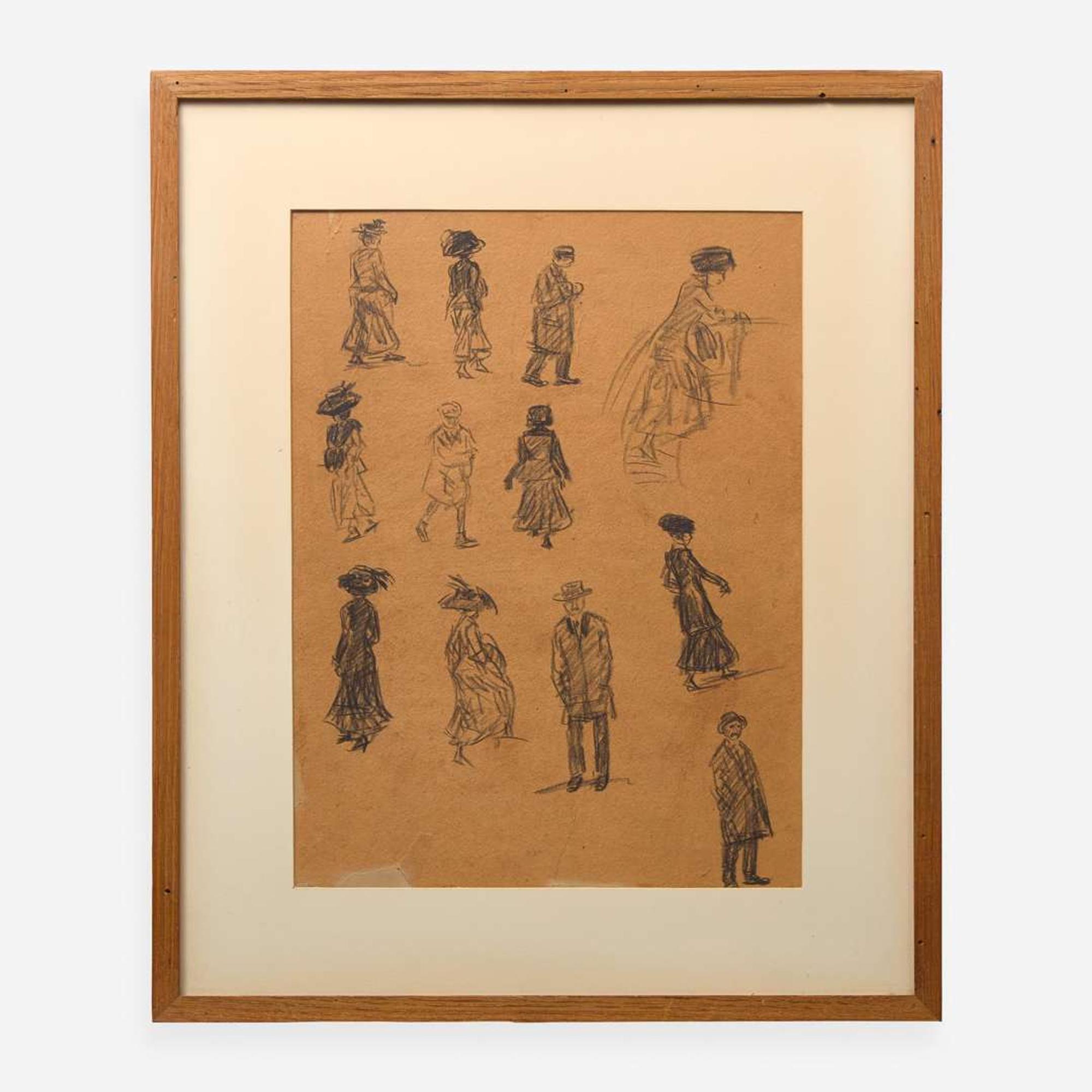 William Glackens (American, 1870-1938) Sketch Page