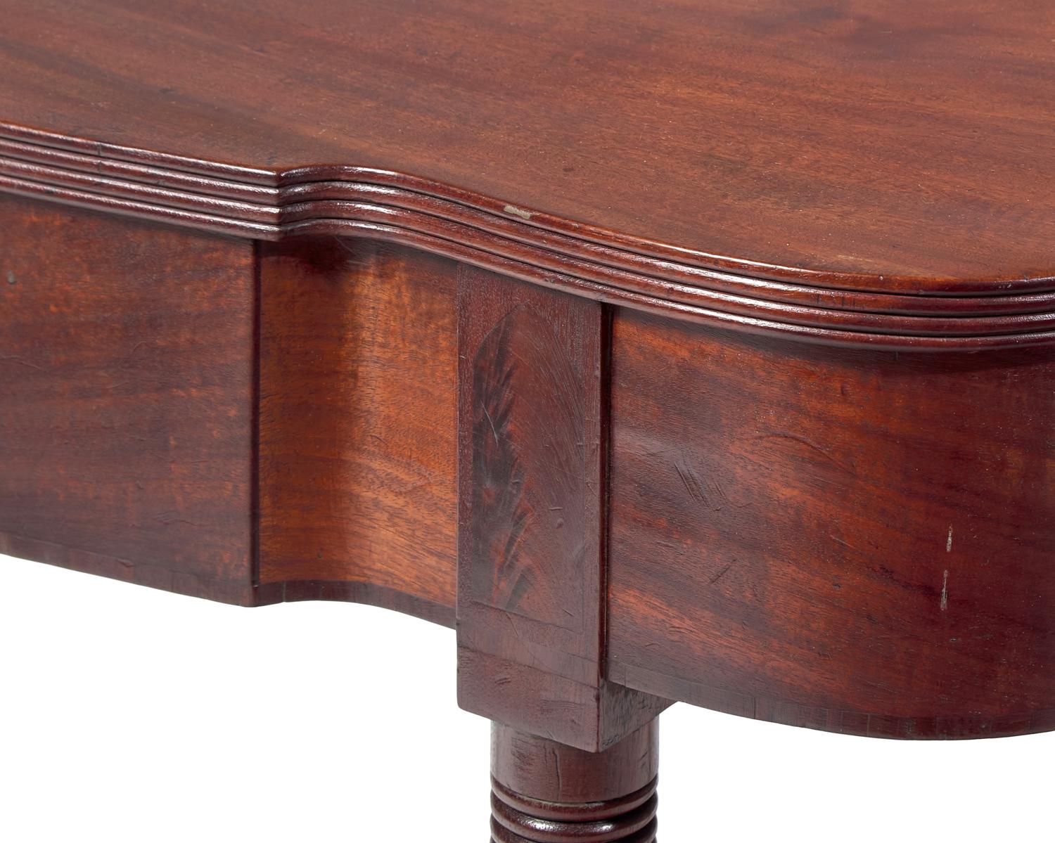 A Federal Carved Mahogany Card Table