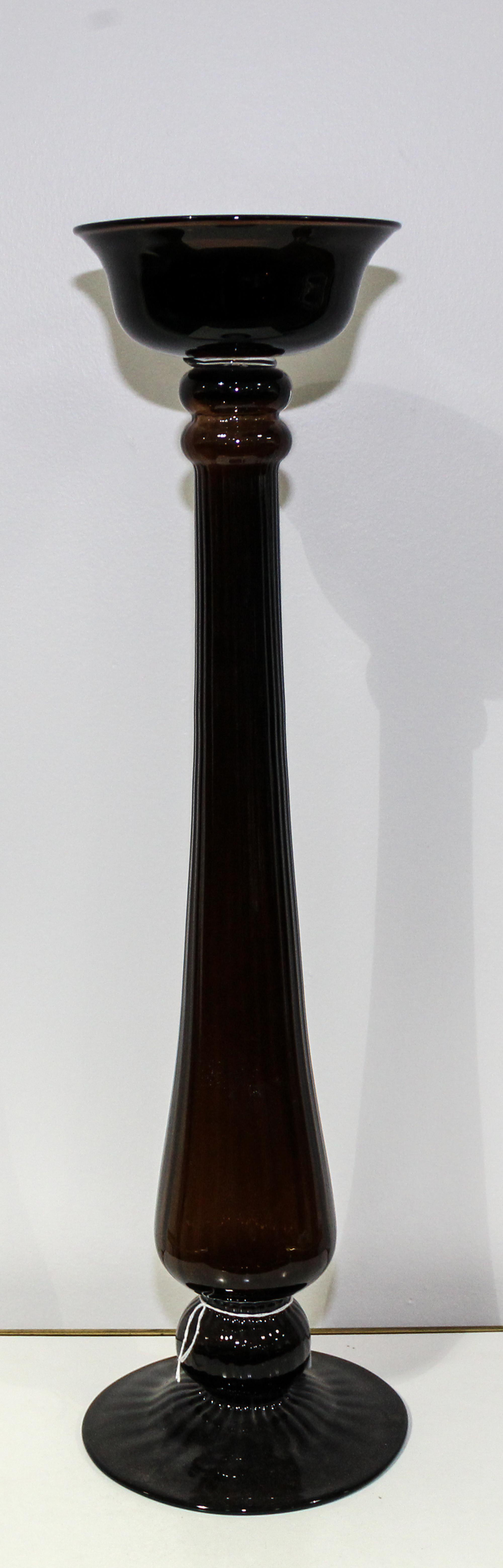 A Murano Glass Pricket Height 26 1/2 inches.