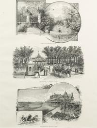 [ART AND ARCHITECTURE]. A group of 15 woodcut scenes of Chicago by R.R. Donnelly & Sons and others.