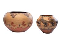 Pair of Zia Pottery Jars