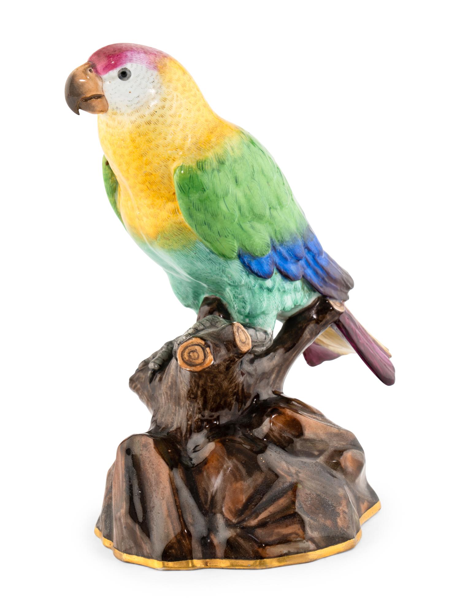 A Meissen Porcelain Parrot