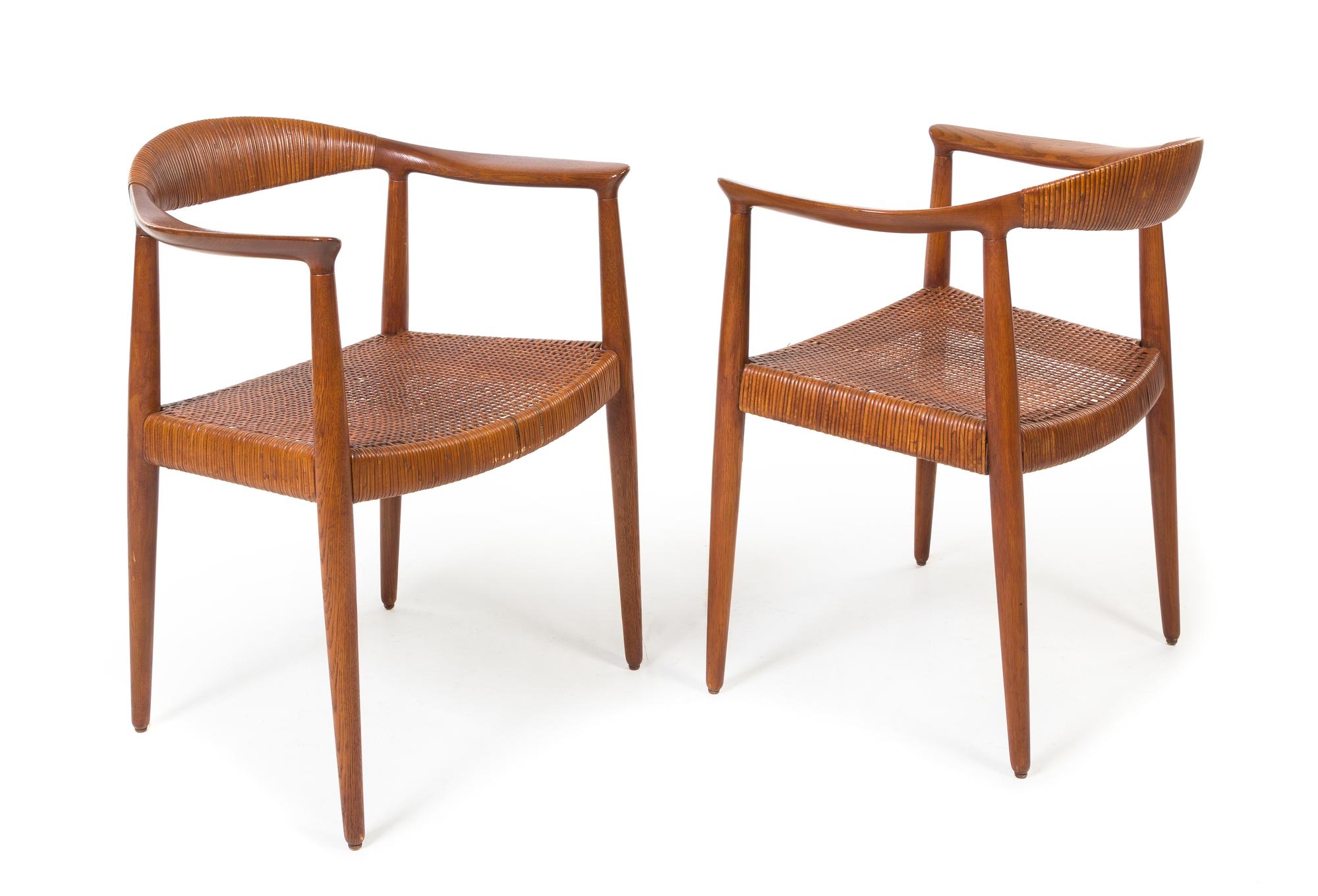 Hans Wegner (Danish, 1914-2007), JOHANNES HANSEN, 1960s, a pair of The Chairs