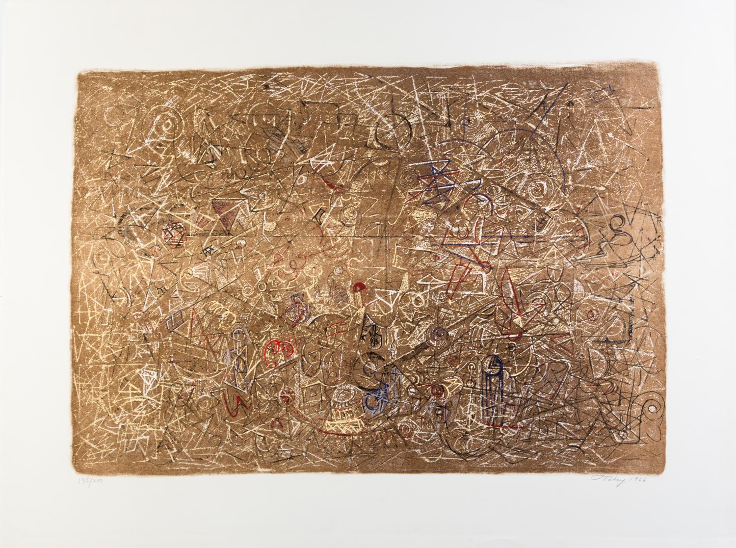 Mark Tobey, (American, 1890-1976), Flight Over Forms, 1966