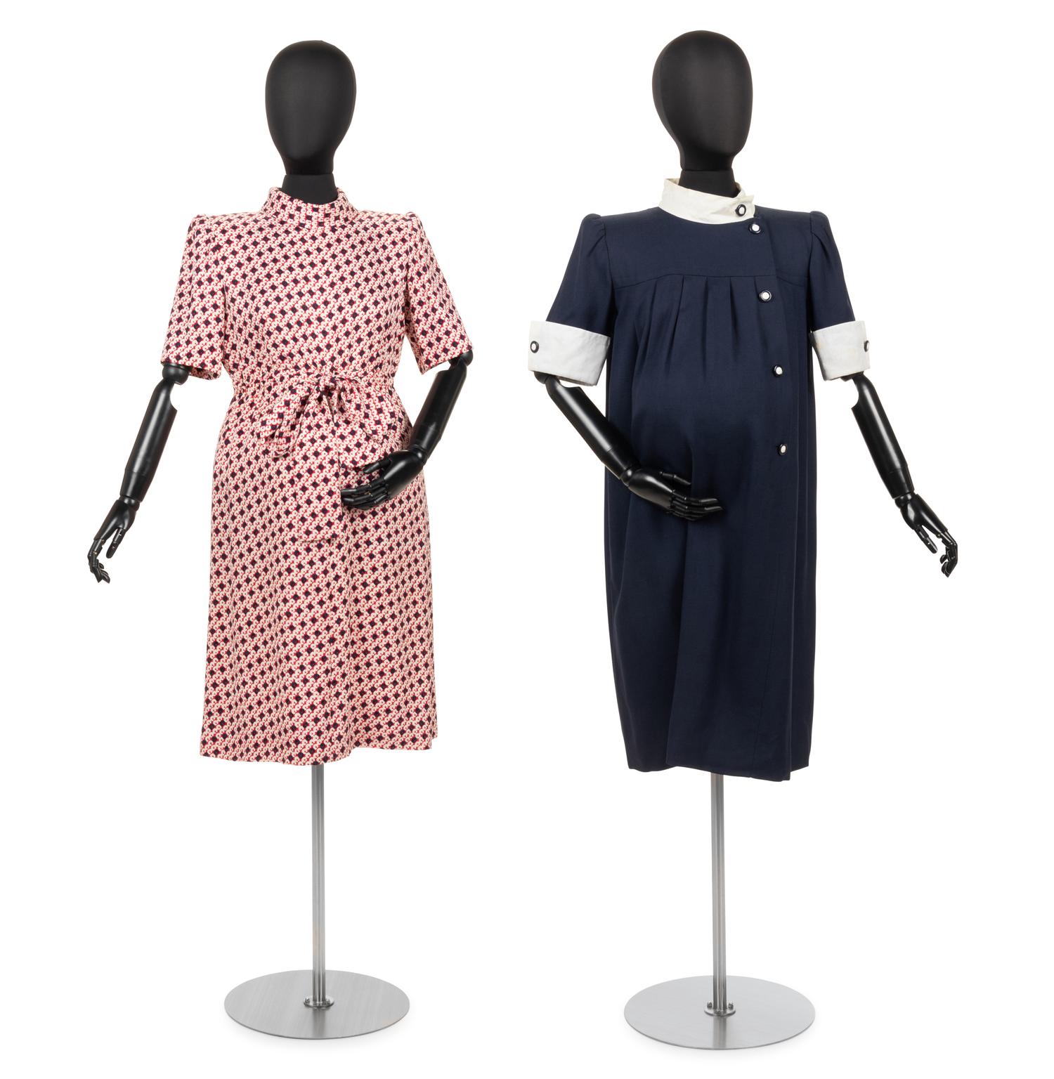 Two Givenchy Haute Couture Maternity Dresses, c.1984