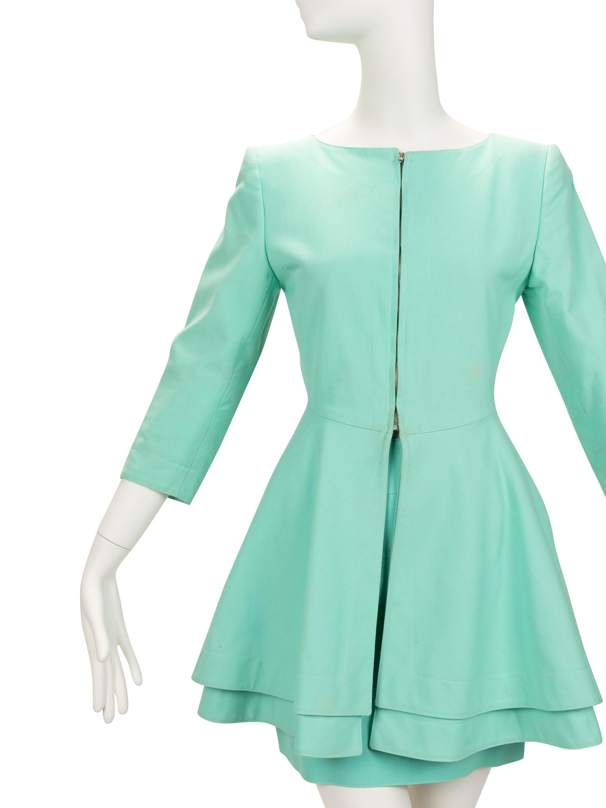 Three Designer Items: One Gianni Versace Dress, One Thierry Mugler Pant Suit, One Claude Montana Skirt Suit, 1980-90s