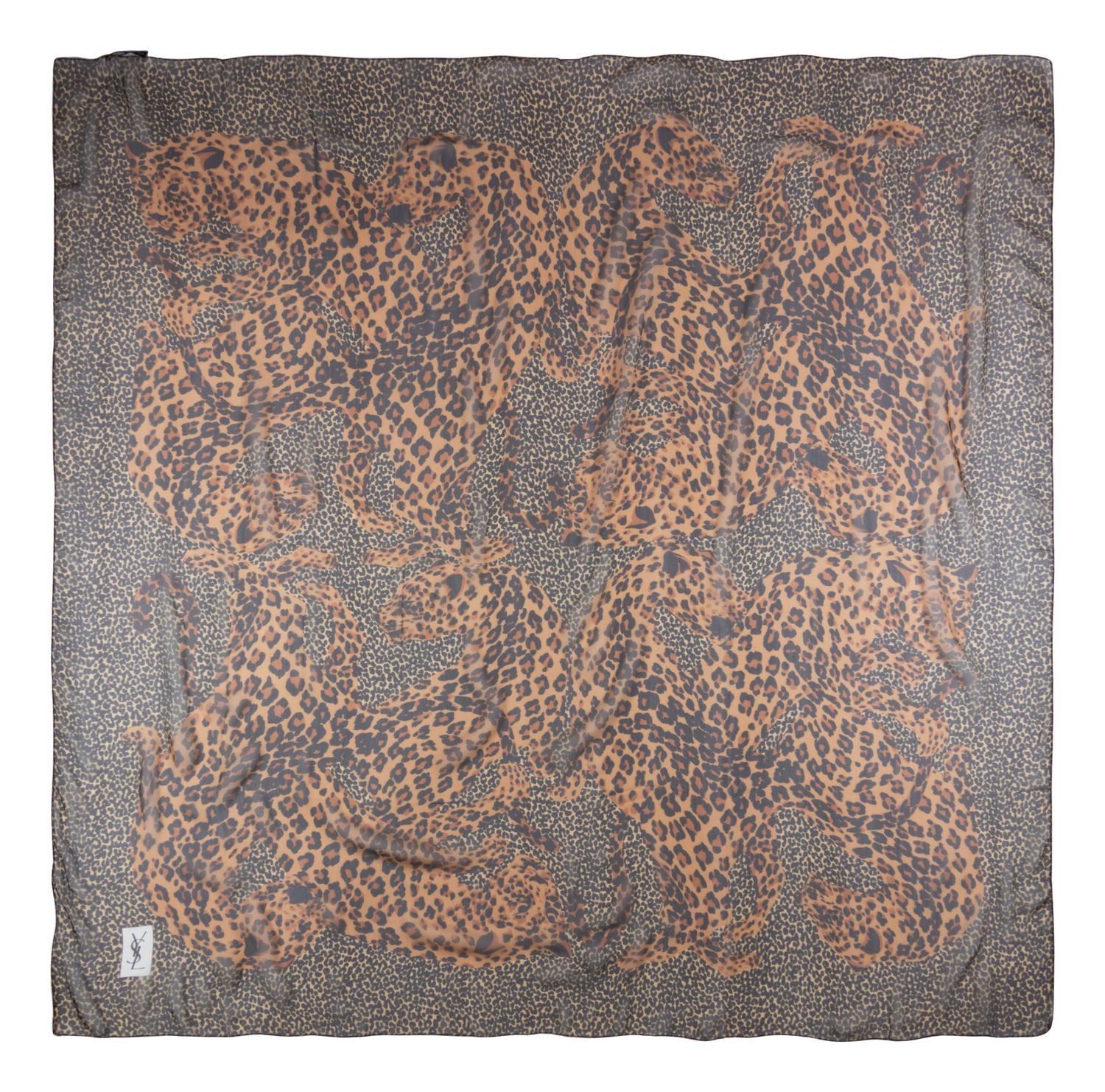 Five Designer Scarves: Three Bottega, Two Yves Saint Laurent