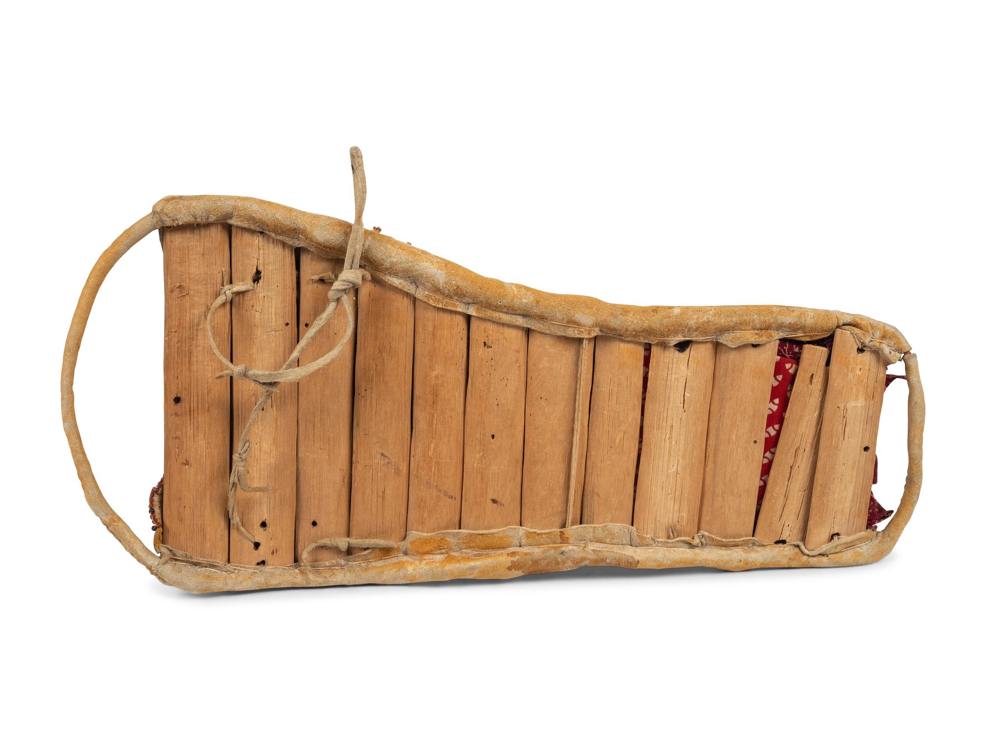 Apache Beaded Hide Doll Cradle