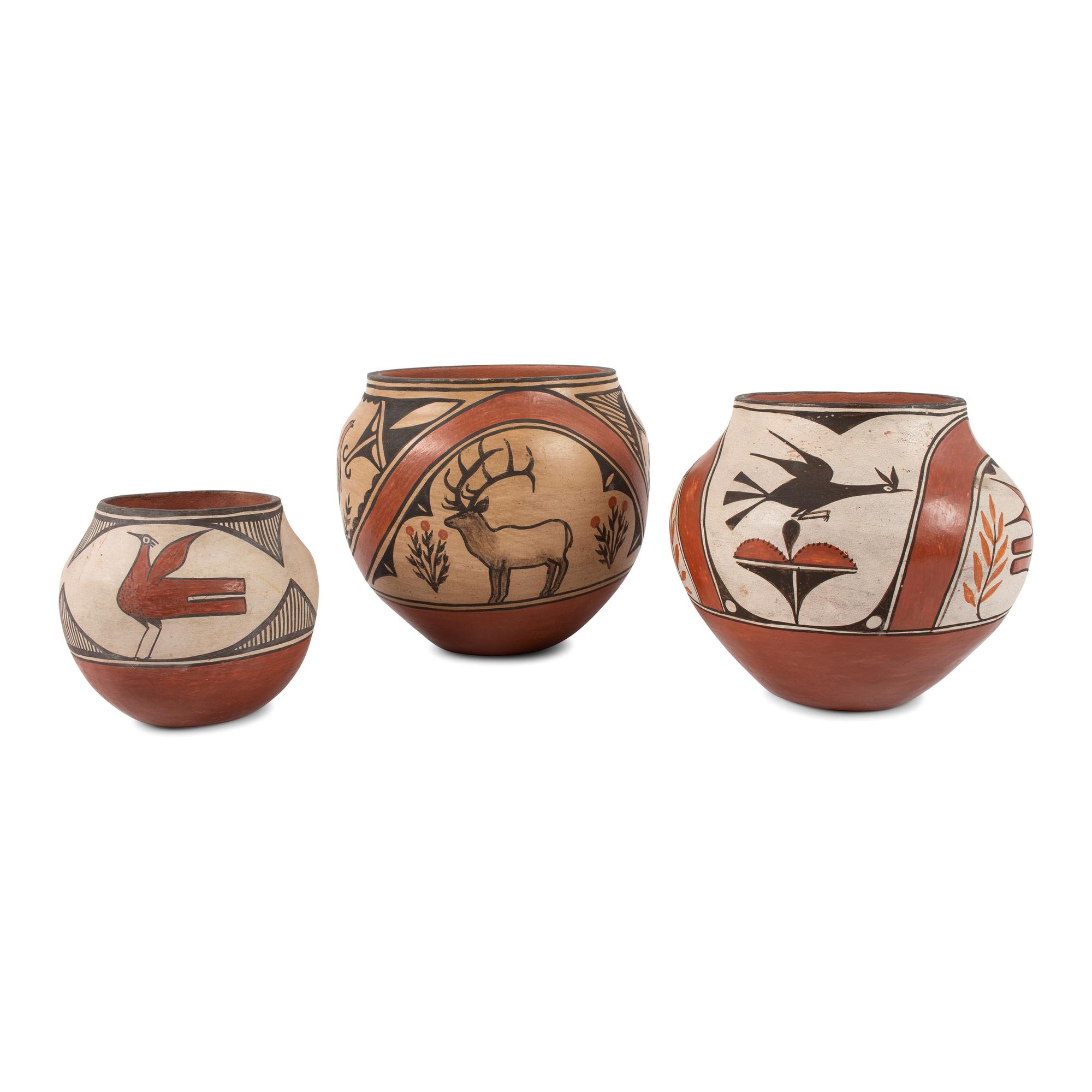Zia Polychrome Pottery Bowls