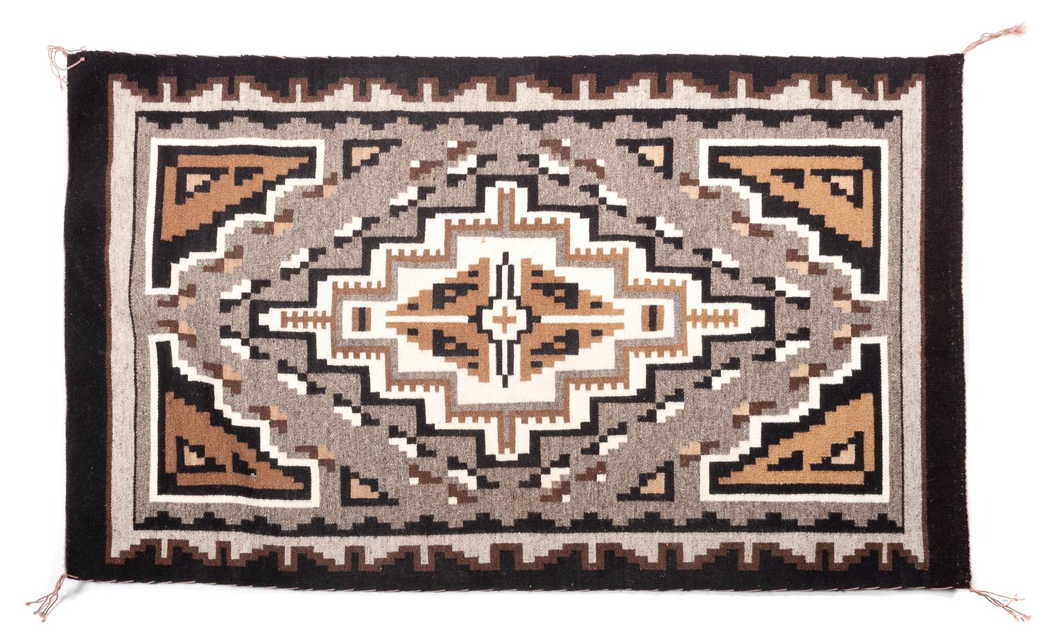 Two Gray Hills Weaving 51 1/2 x 31 1/2 inches