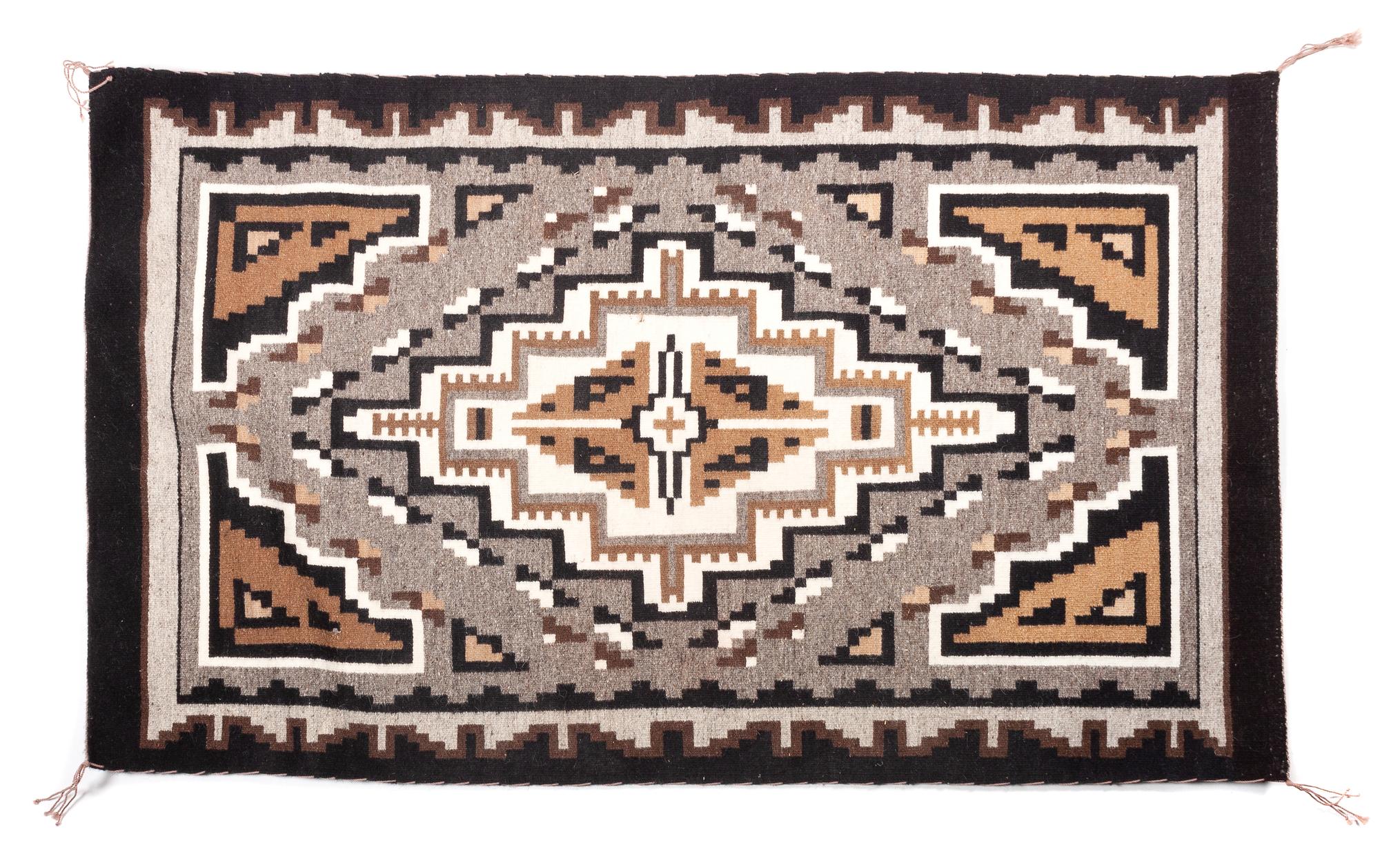 Two Gray Hills Weaving 51 1/2 x 31 1/2 inches