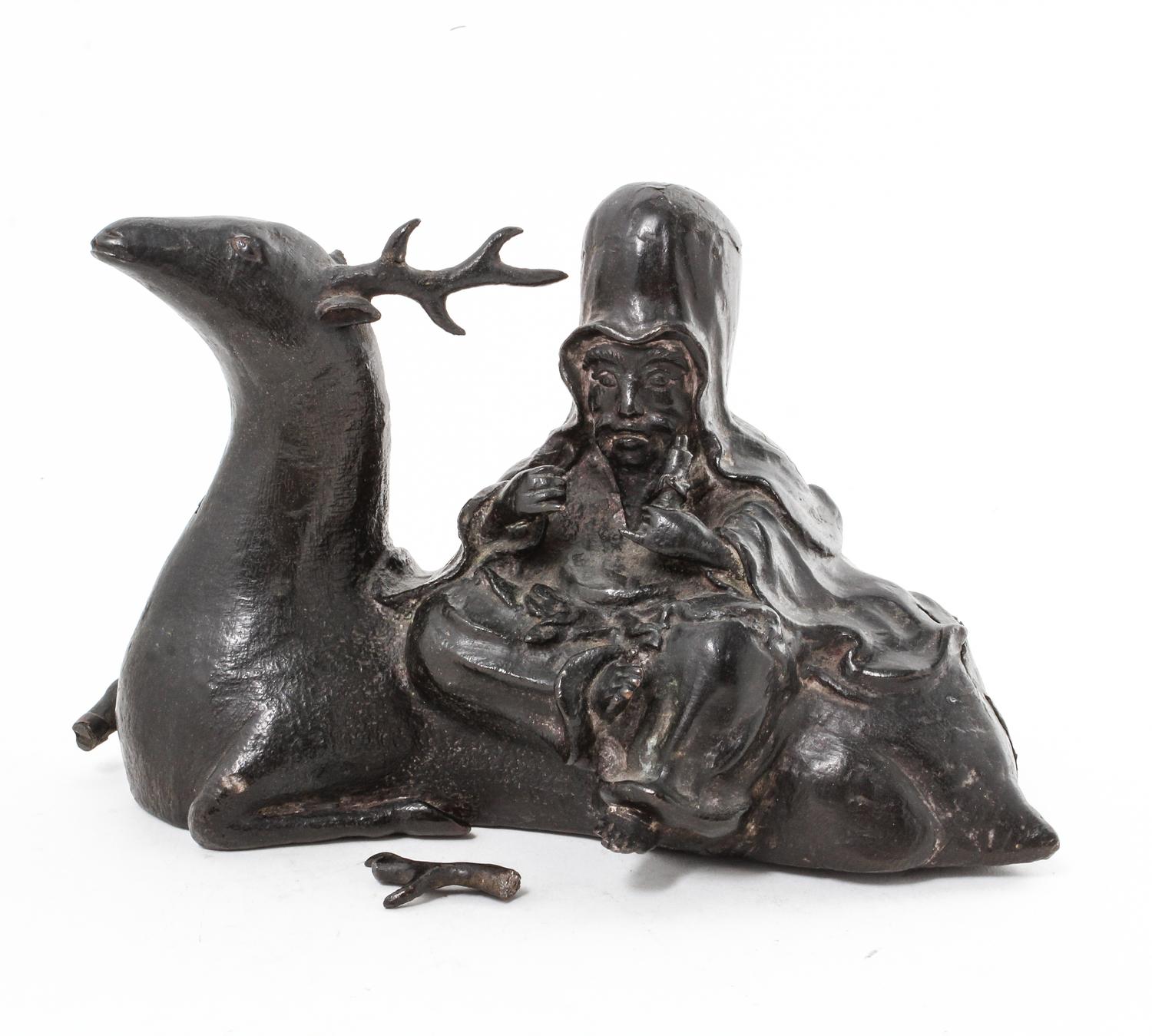 A Chinese Cast Metal Figural Group Width 8 1/2 inches. — 20TH CENTURY