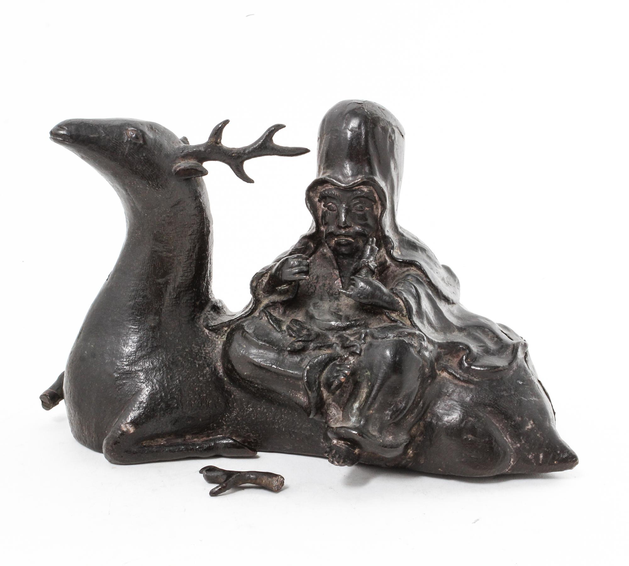 A Chinese Cast Metal Figural Group Width 8 1/2 inches. — 20TH CENTURY