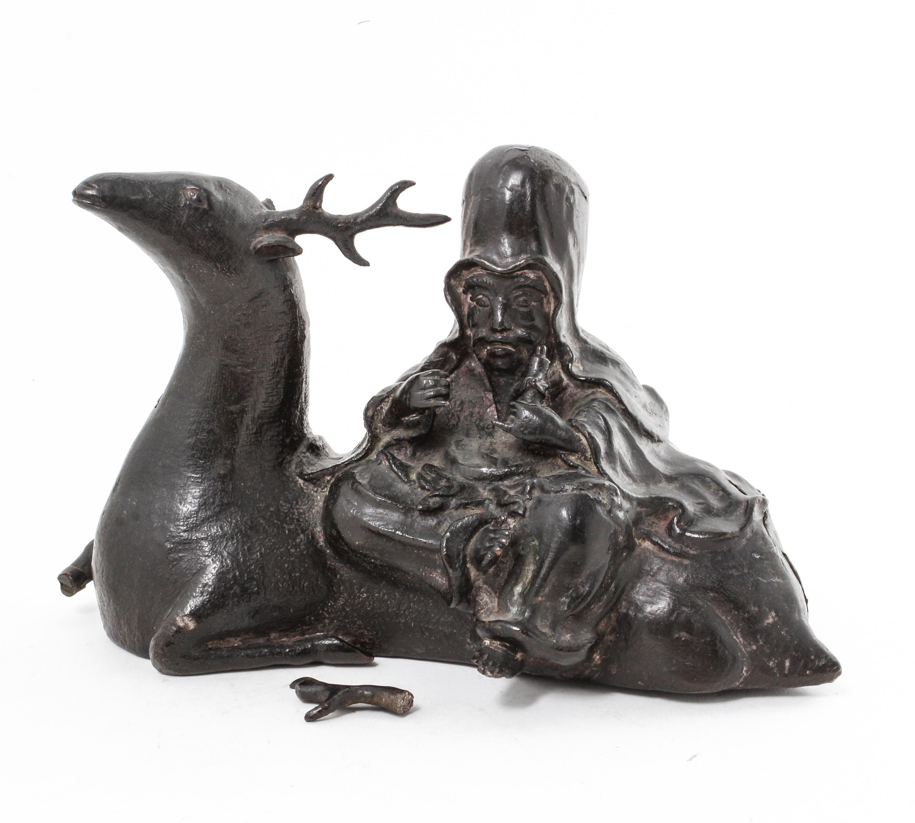 A Chinese Cast Metal Figural Group Width 8 1/2 inches. — 20TH CENTURY