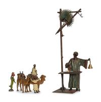 Three Austrian Cold Painted Bronze Figural Groups
